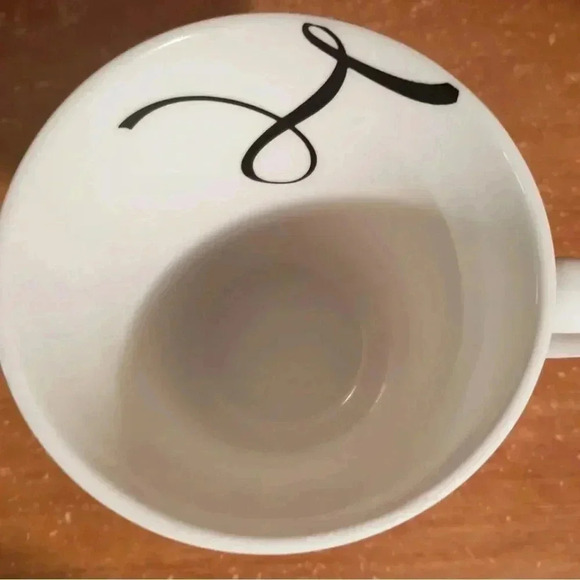 Brother Sister Design Studio Monogram White Black Coffee Tea Mug Letter K - Picture 4 of 11